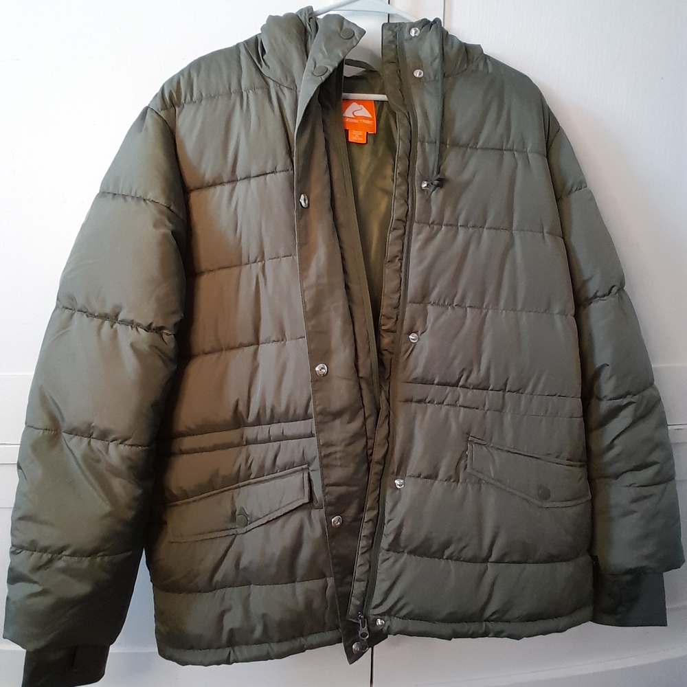 Olive Green Puffer Jacket